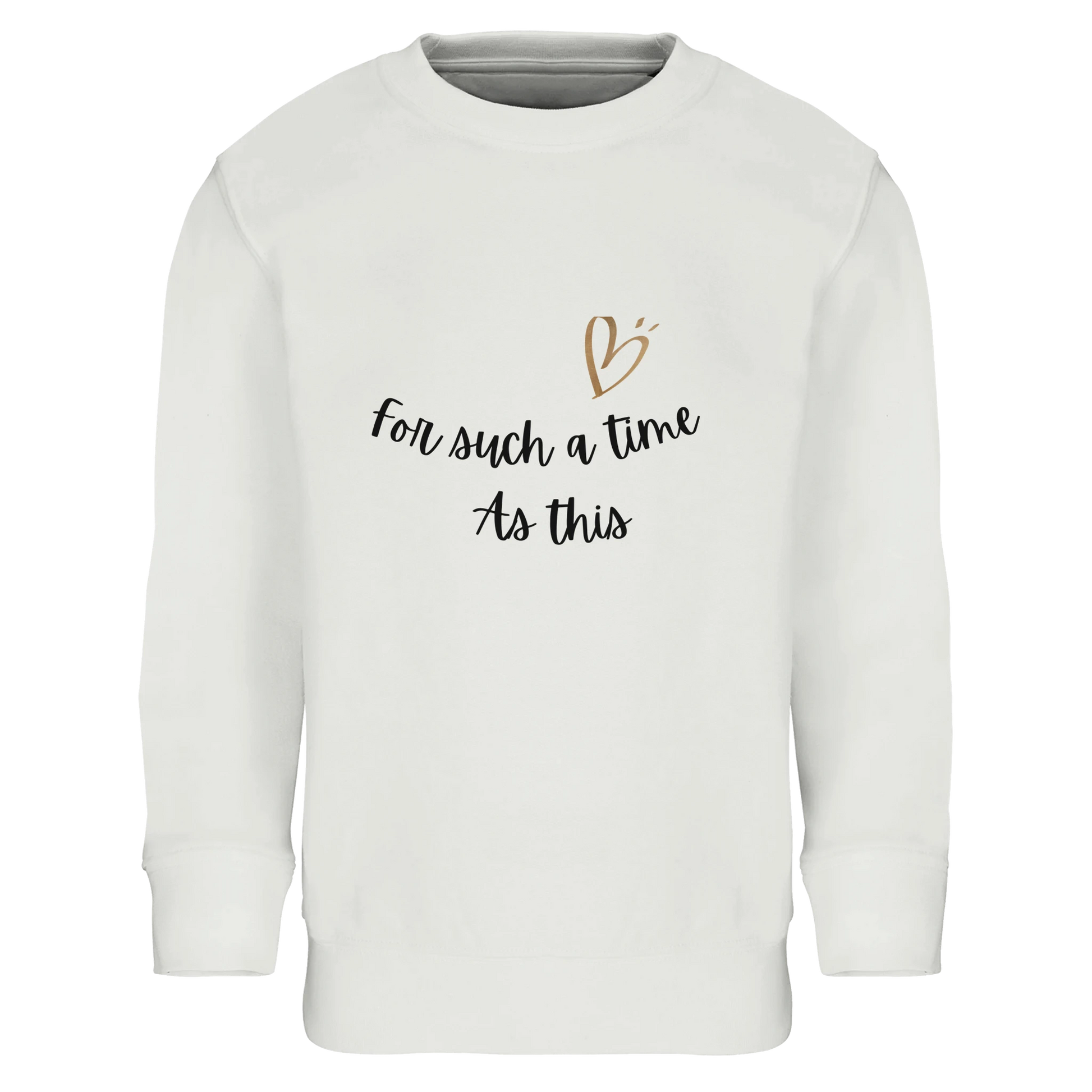 Kids 'For Such a Time as This' Sweatshirt – Eco-Friendly Cotton Blend - MountZionGifts