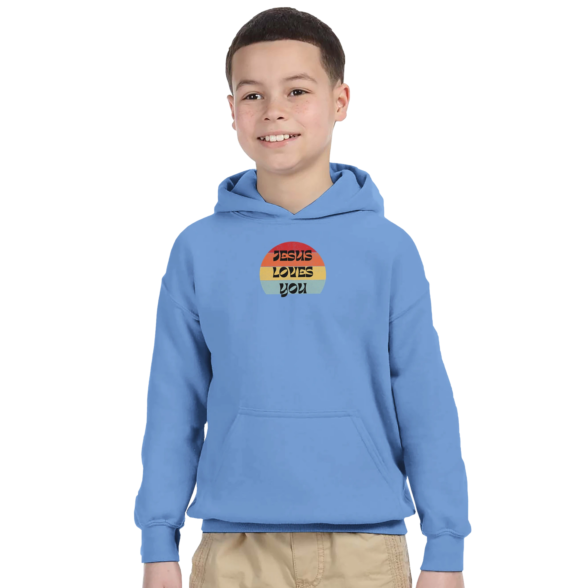 Jesus loves you Classic Kids Pullover Hoodie - MountZionGifts