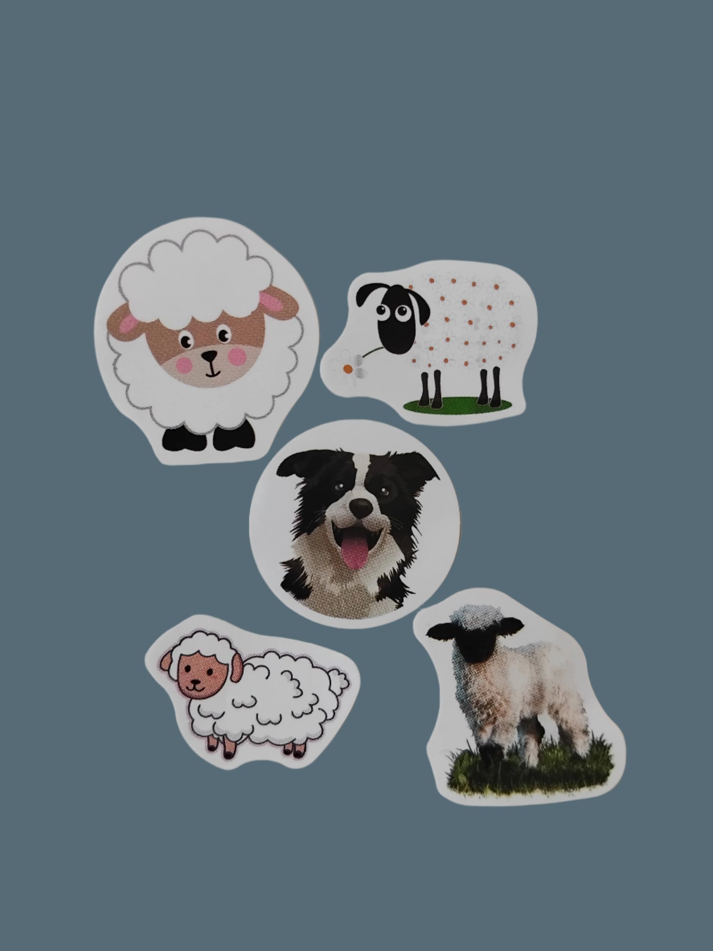 Adorable Sheep & Collie Sticker Set - 50 Fun Design